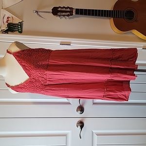 Maurices crochet top red/pink dress